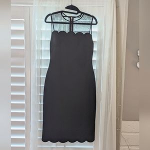 Ted Baker Scalloped Edge Black Dress size 2